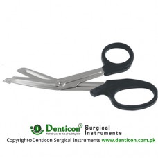 Universal Bandage Scissor Plastic Handle - Green Stainless Steel, 18 cm - 7 1/2"